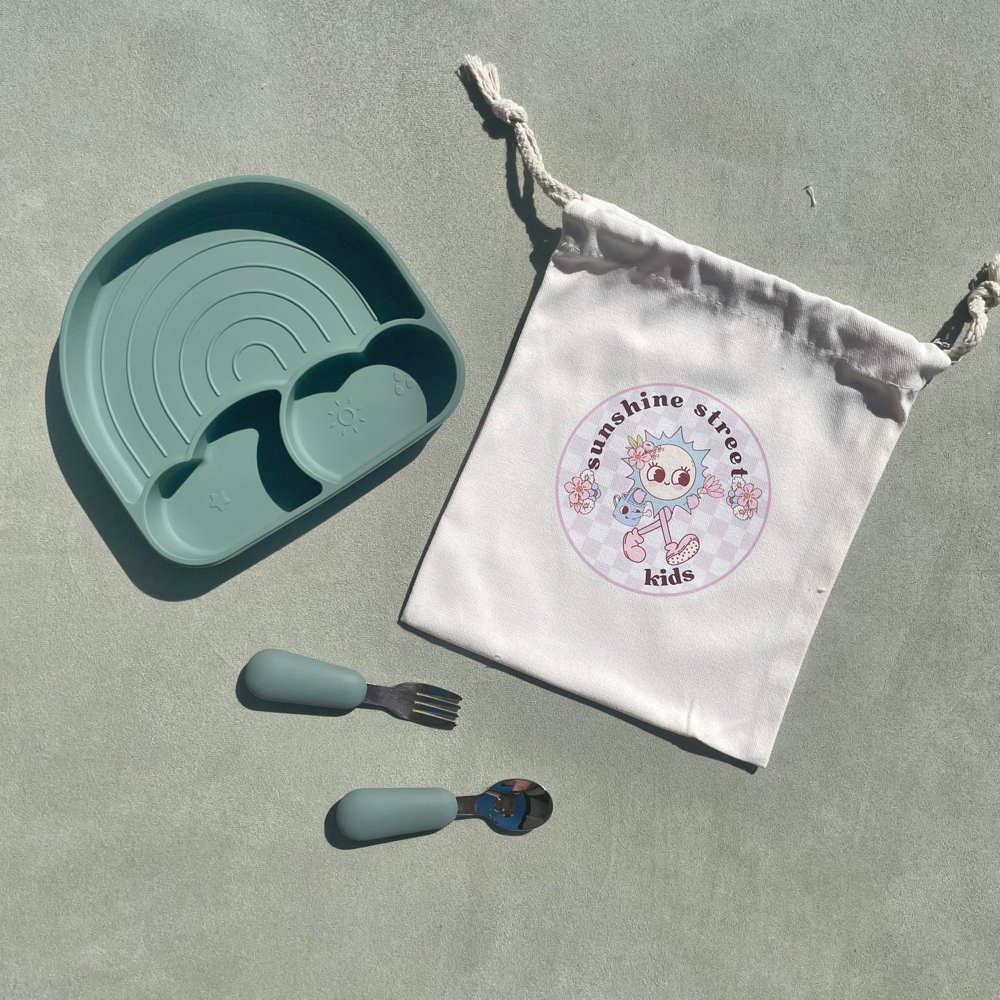 Rainbow Bites Plate & Cutlery Set