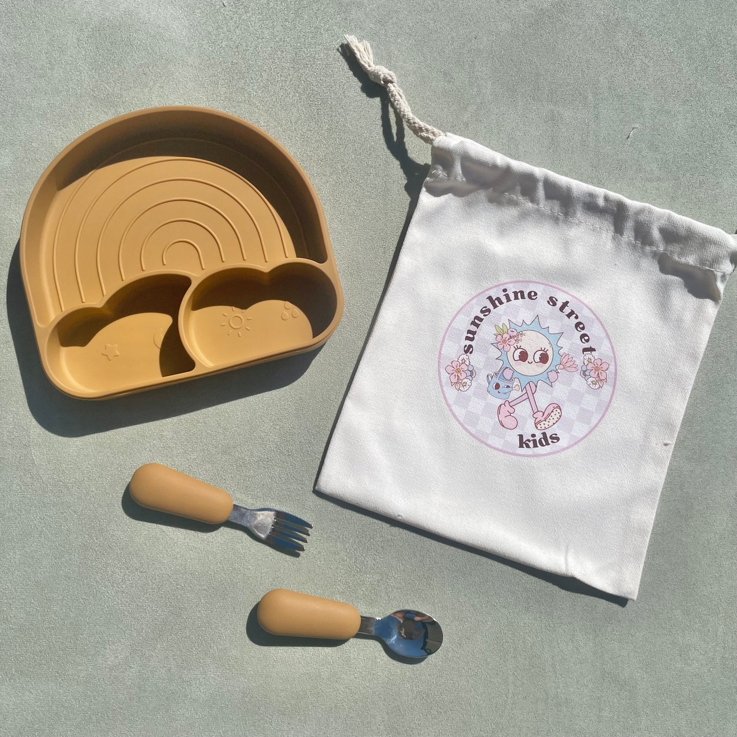 Rainbow Bites Plate & Cutlery Set