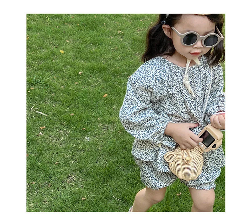 Teddy Rattan Crossbody Bag