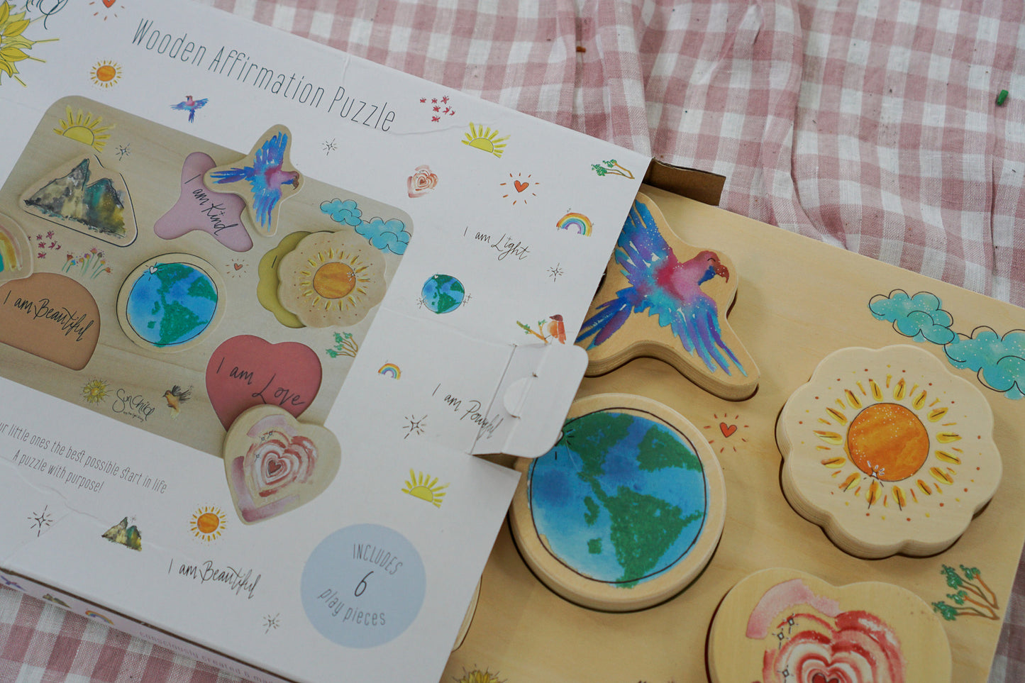 SunChild Wooden Affirmation Puzzle