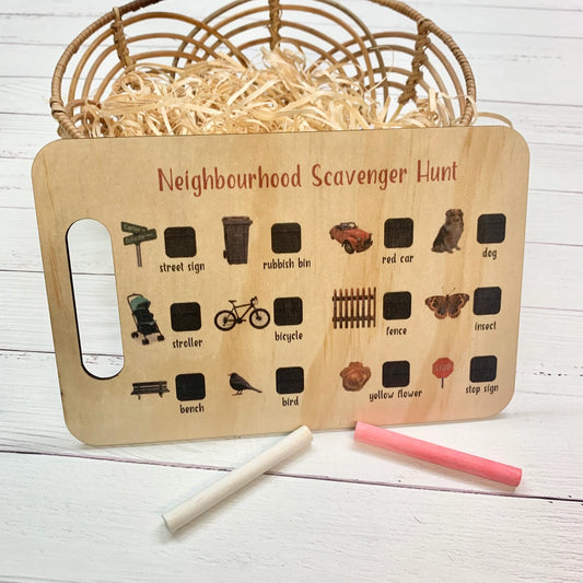 Neighborhood Scavenger Hunt Board
