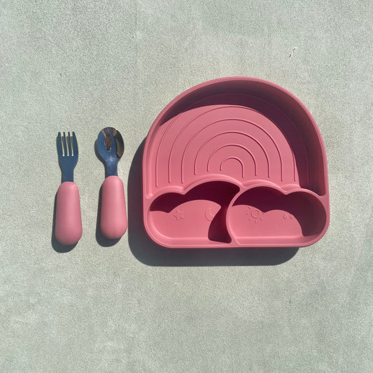 Rainbow Bites Plate & Cutlery Set