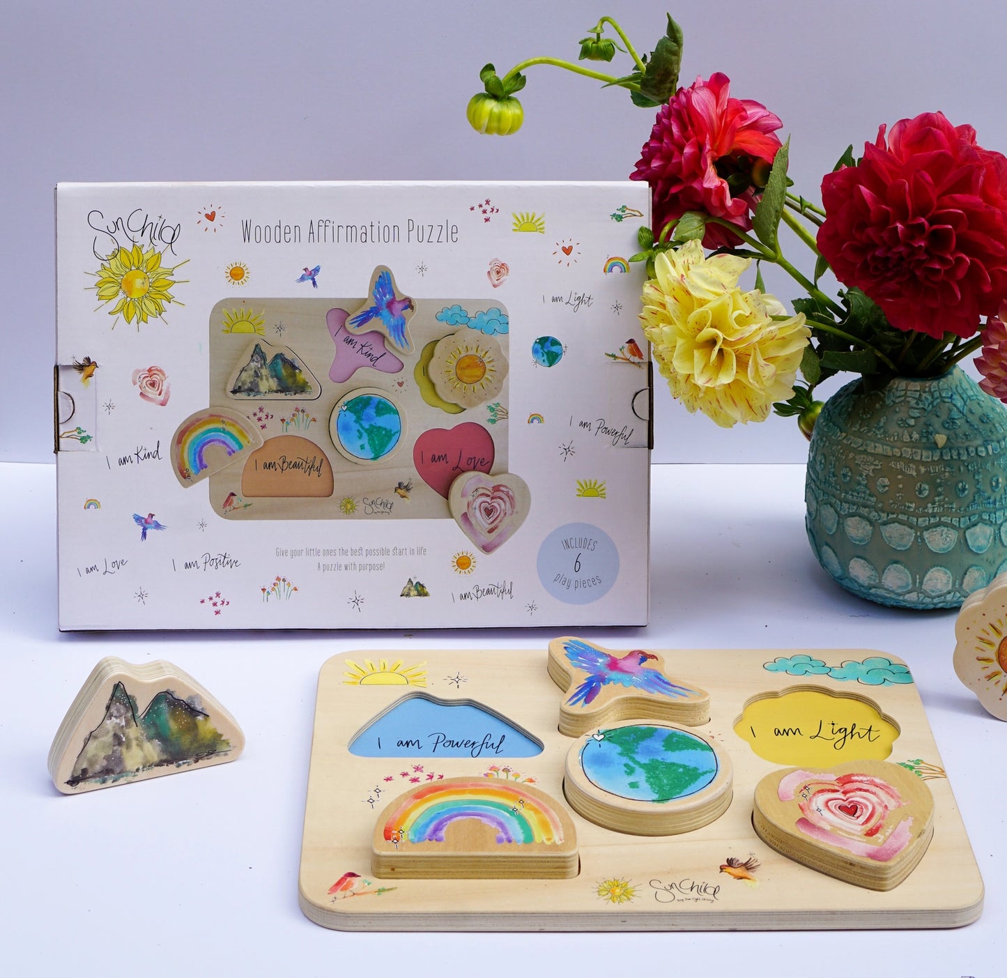 SunChild Wooden Affirmation Puzzle