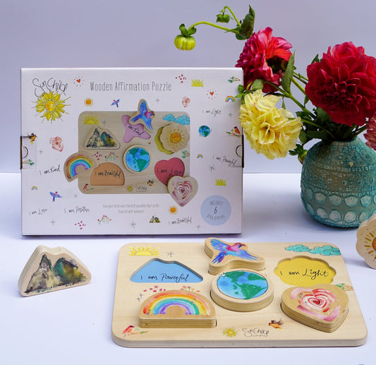 SunChild Wooden Affirmation Puzzle